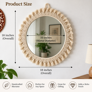 πͺ Round Macrame Wall Mirror β Boho Wall Decor