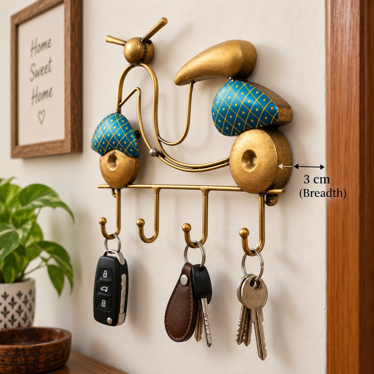 Scooter Wall Key Holder – Decorative Key Hanger