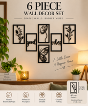 6-Piece Wall Decor Set – Modern Botanical Wall Art
