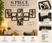 6-Piece Wall Decor Set – Modern Botanical Wall Art